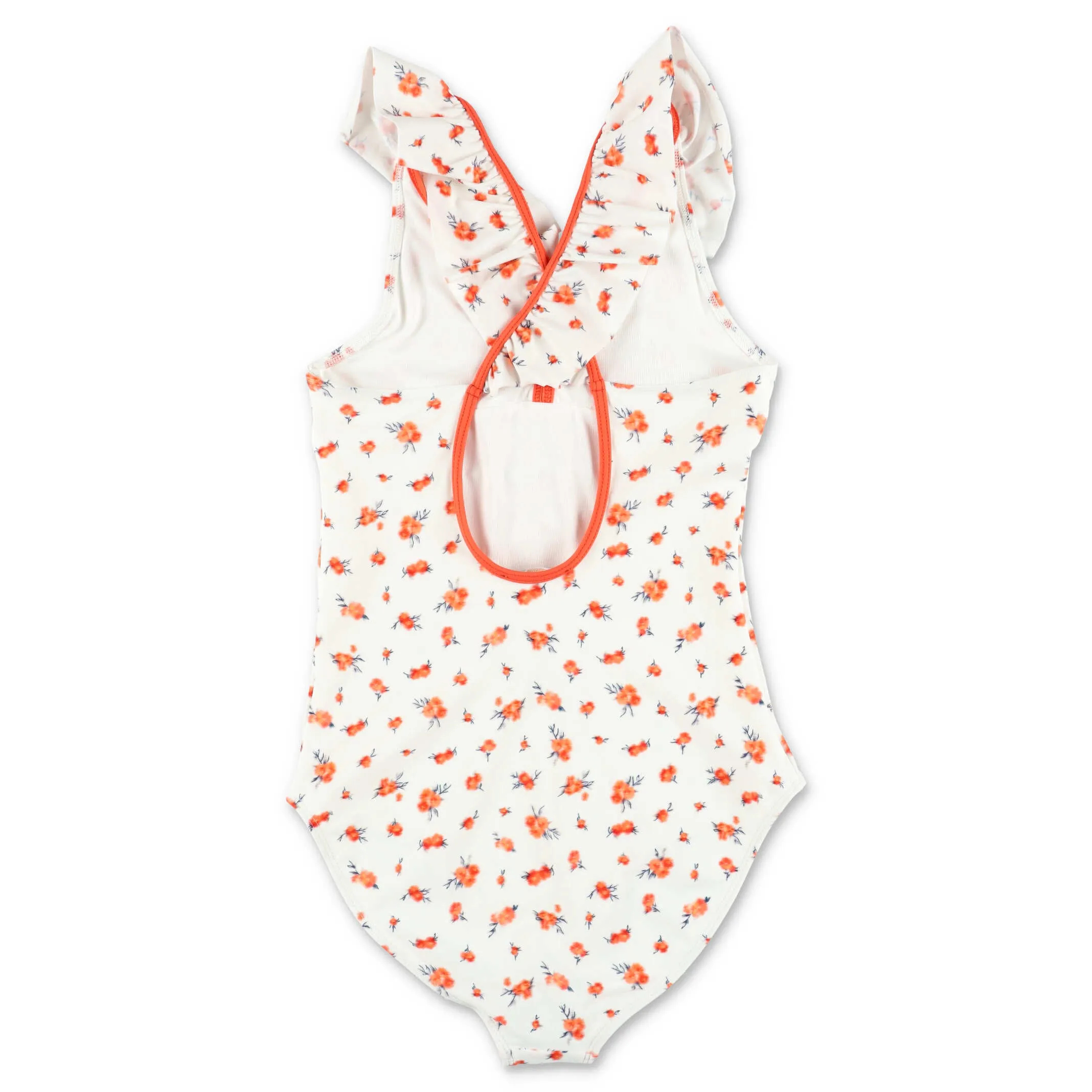 Chlo Kids Floral Printed Ruffled Swimsuit