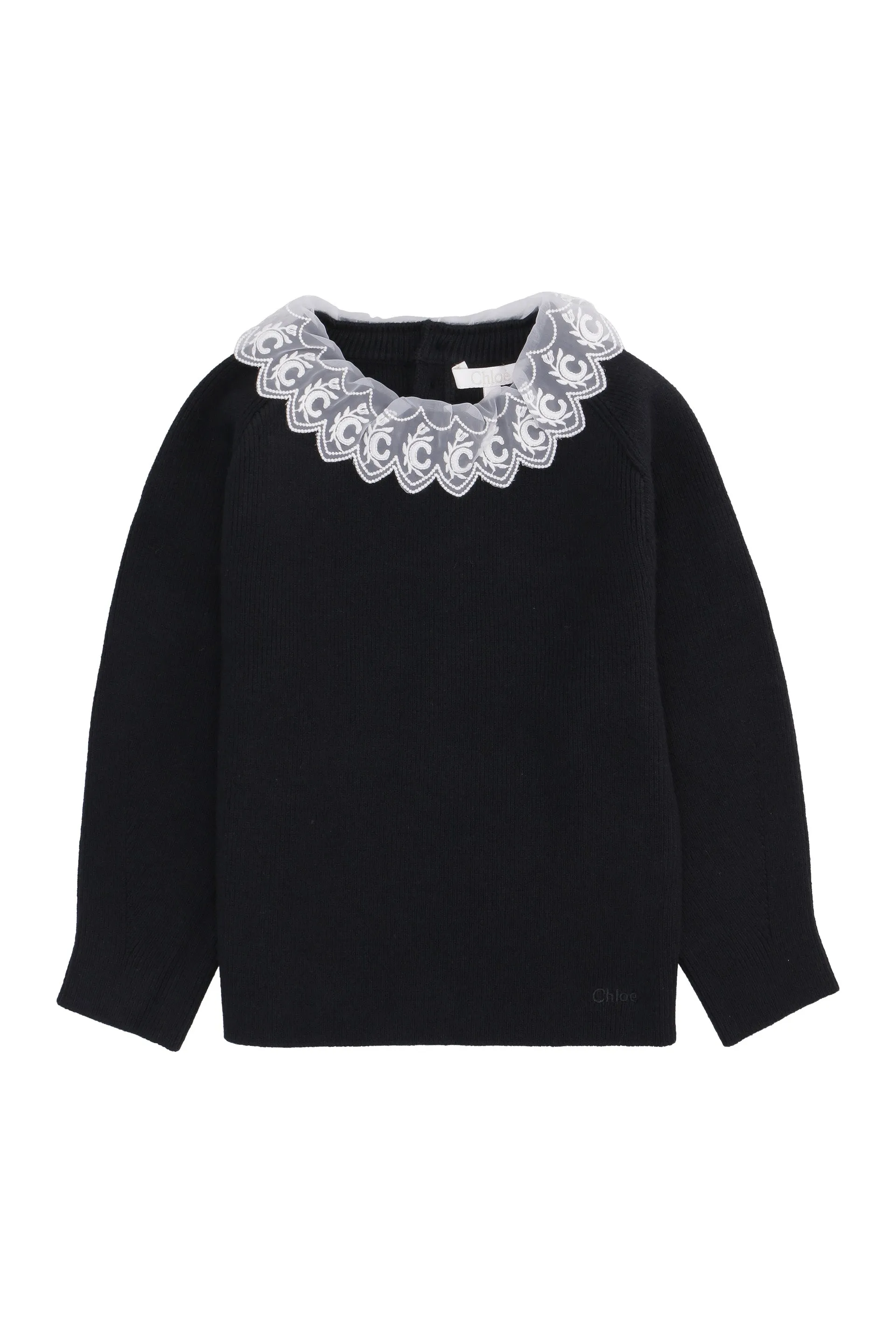 Chlo Kids Lace Collar Jumper