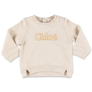 Chlo Kids Logo Embroidered Crewneck Sweatshirt