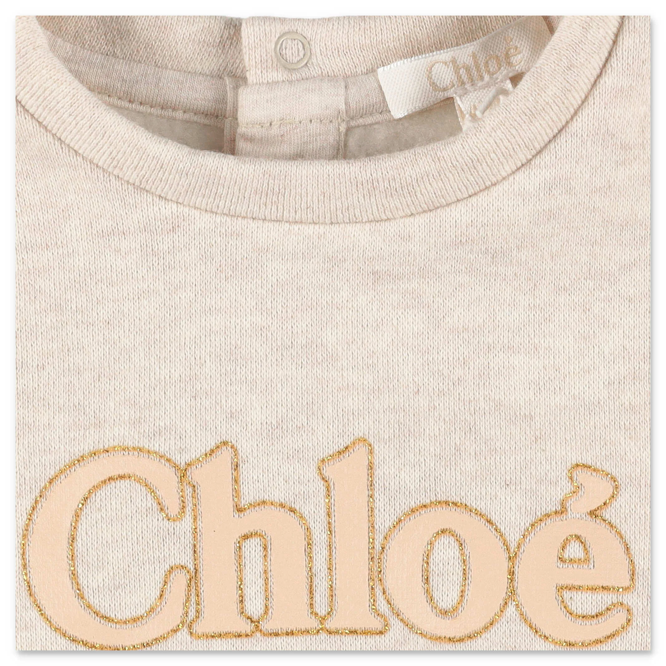 Chlo Kids Logo Embroidered Crewneck Sweatshirt