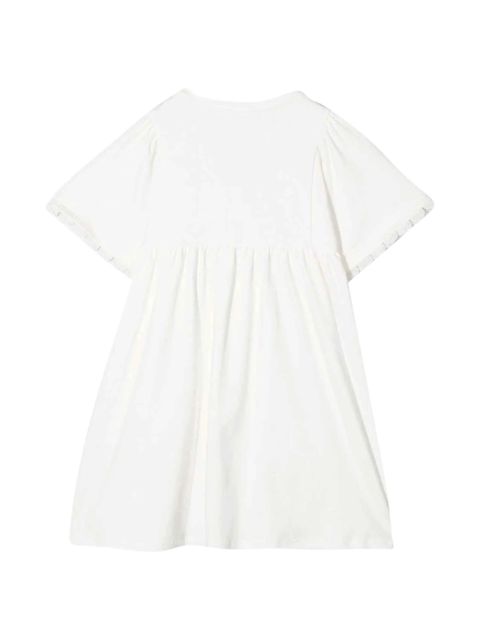 Chlo Kids Logo Embroidered Flared Dress