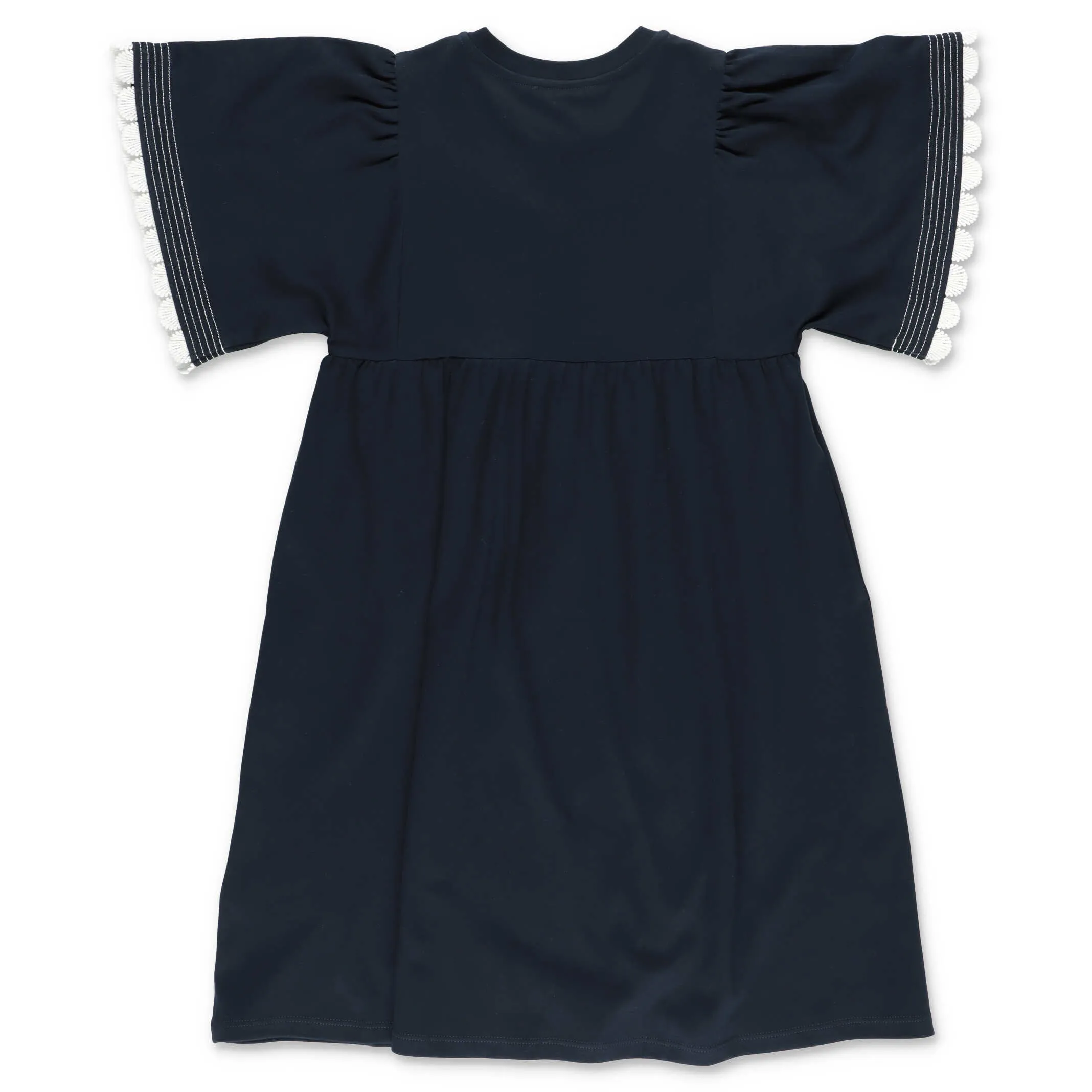 Chlo Kids Logo Embroidered Flared Dress