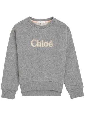 Chlo Kids Logo Embroidered Sweatshirt