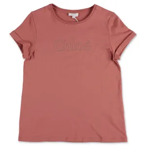 Chlo Kids Logo Embroidered T-Shirt