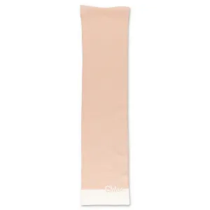 Chlo Kids Logo Intarsia Two-Tone Scarf