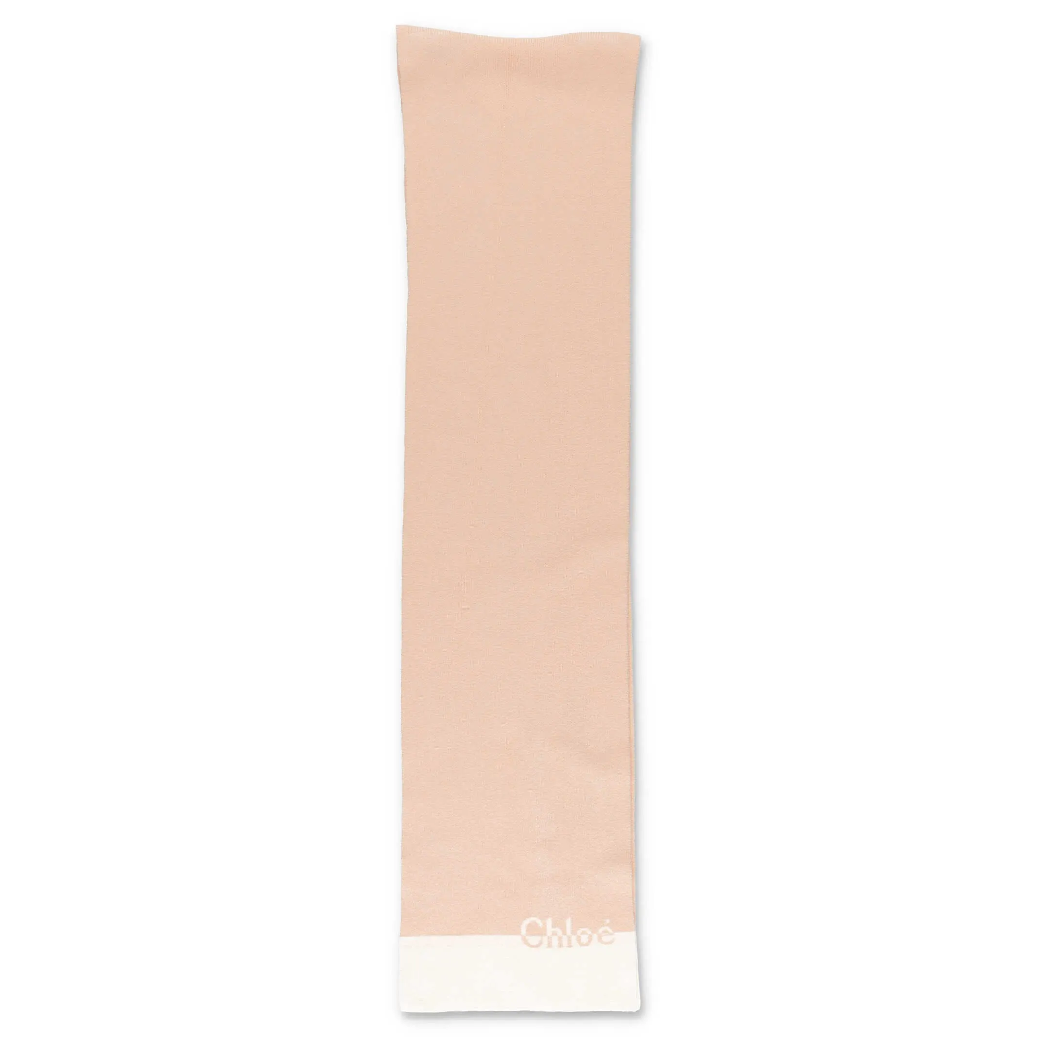 Chlo Kids Logo Intarsia Two-Tone Scarf