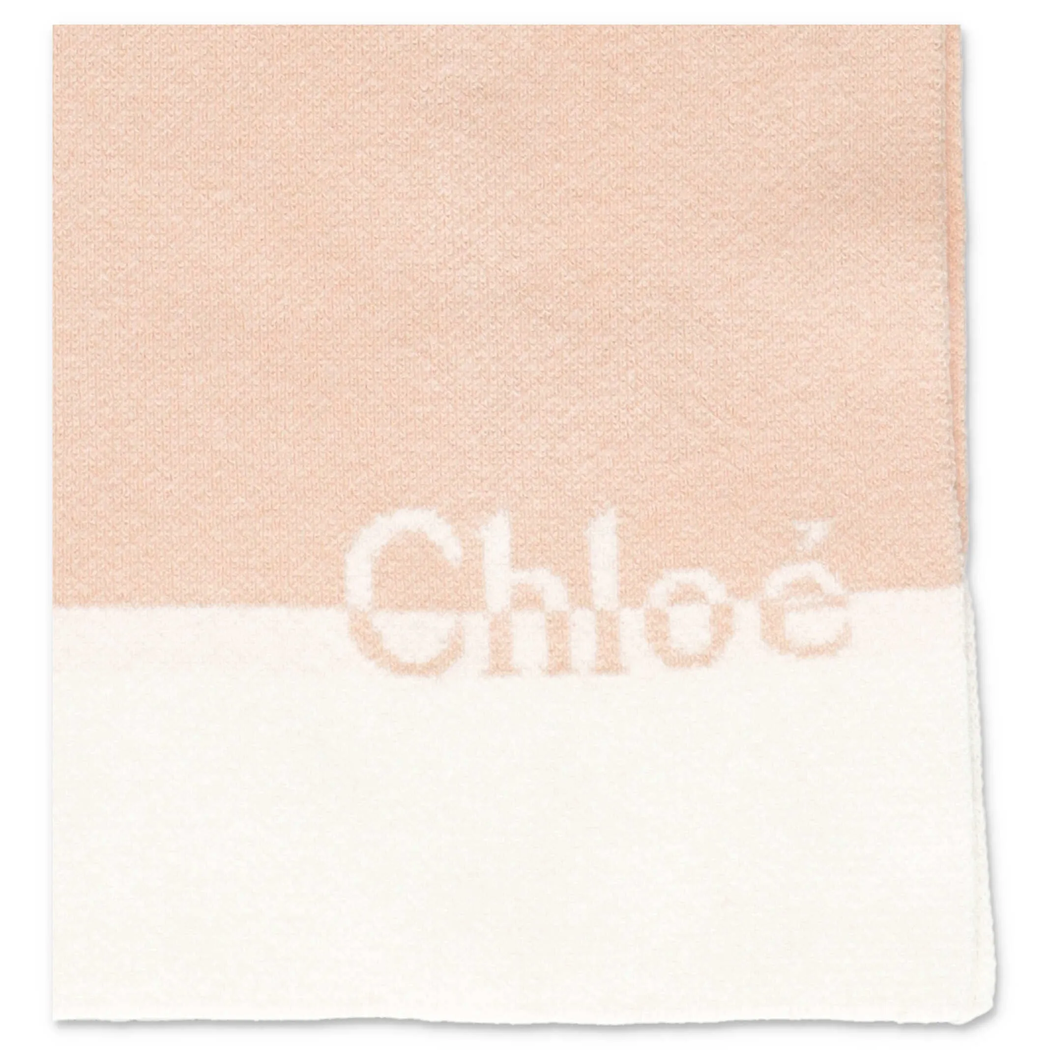Chlo Kids Logo Intarsia Two-Tone Scarf