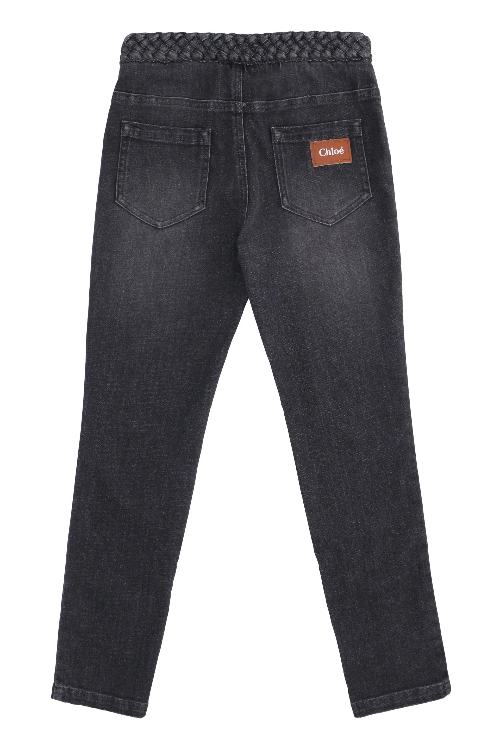 Chlo Kids Logo Patch Skinny Leg Jeans