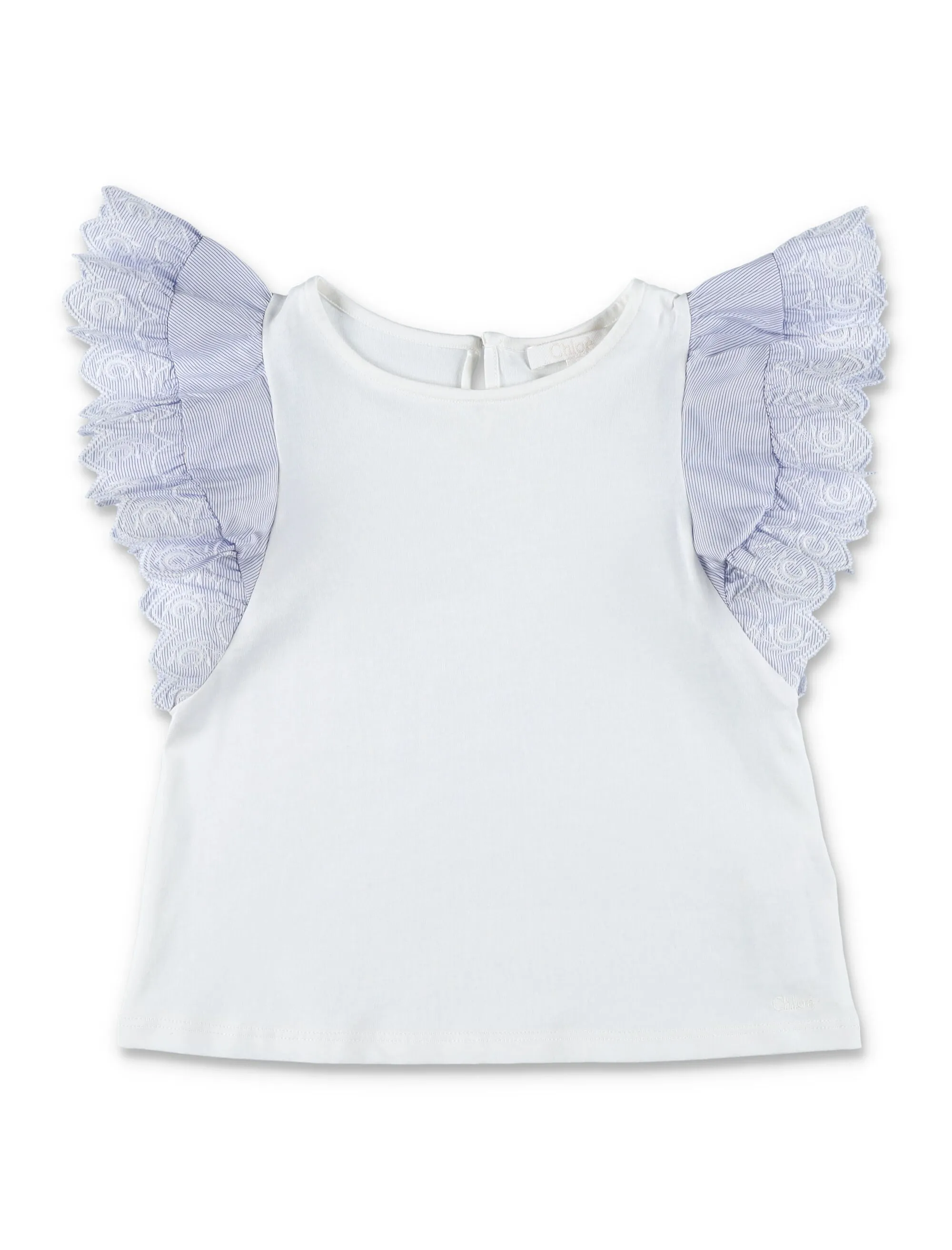 Chlo Kids Ruffle Sleeved Crewneck T-Shirt