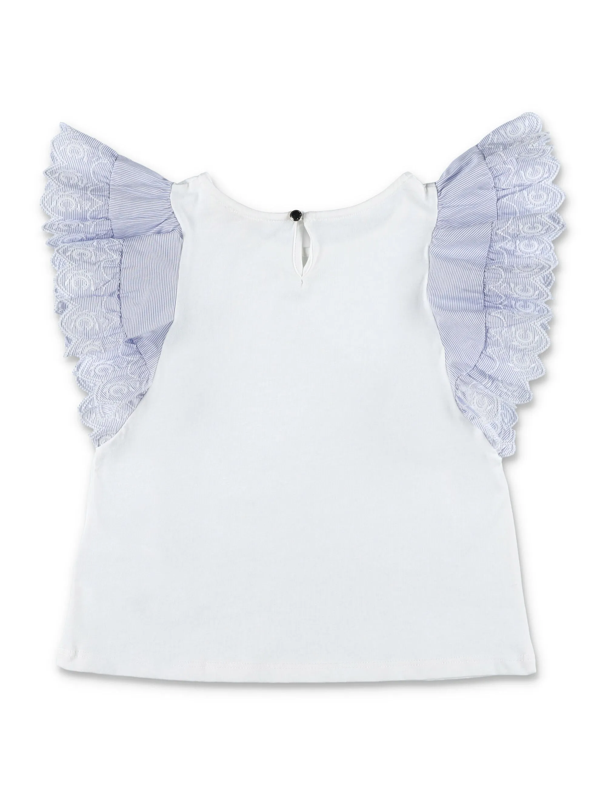 Chlo Kids Ruffle Sleeved Crewneck T-Shirt