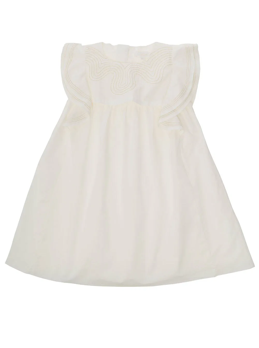 Chlo Kids Ruffled Sleeveless Crewneck Dress