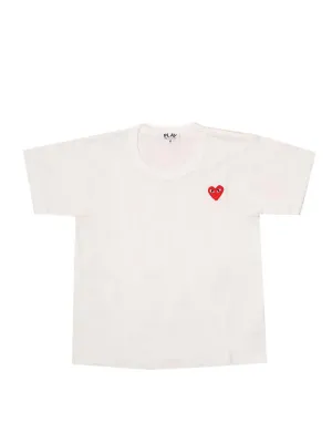 Comme des Garons Play Kids Embroidered Heart T-Shirt