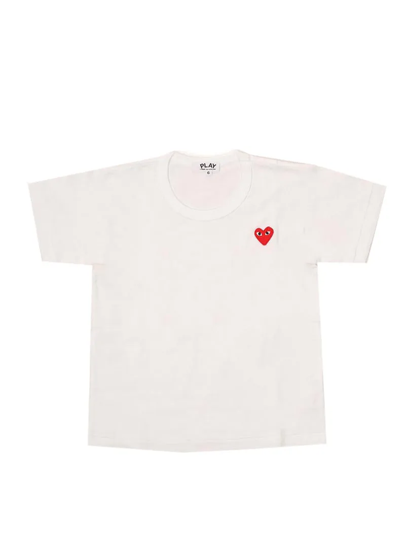 Comme des Garons Play Kids Embroidered Heart T-Shirt