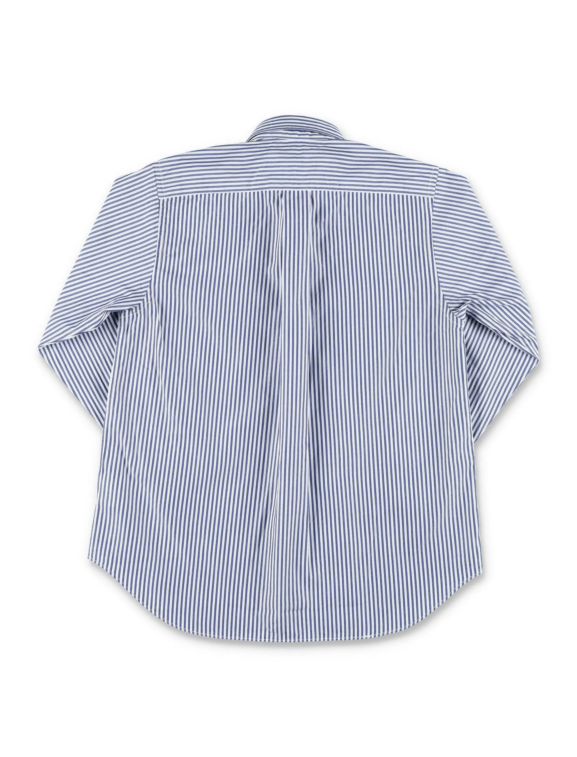 Comme des Garons Play Kids Heart Patch Striped Shirt