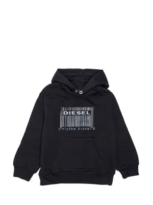 Diesel Kids Barcode Logo Hoodie