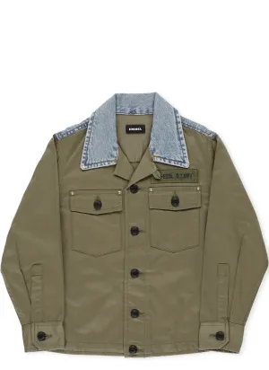 Diesel Kids Cowalt Denim Detail Overshirt