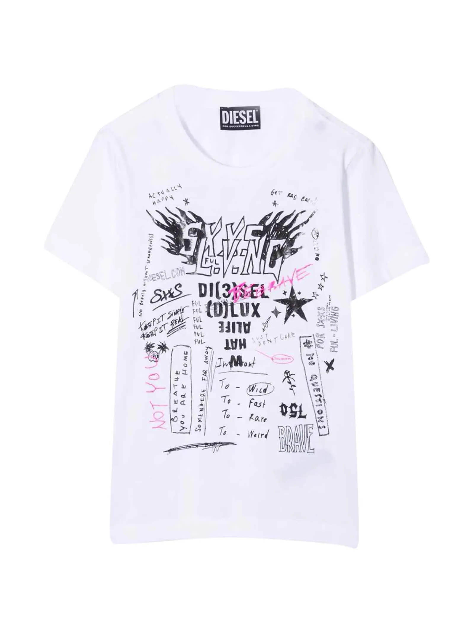 Diesel Kids Graphic Printed T-Shirt