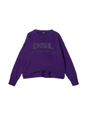 Diesel Kids Klur Logo Print Crewneck Pullover