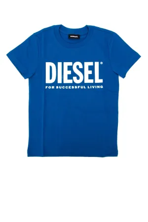 Diesel Kids Logo Print Crewneck T-Shirt