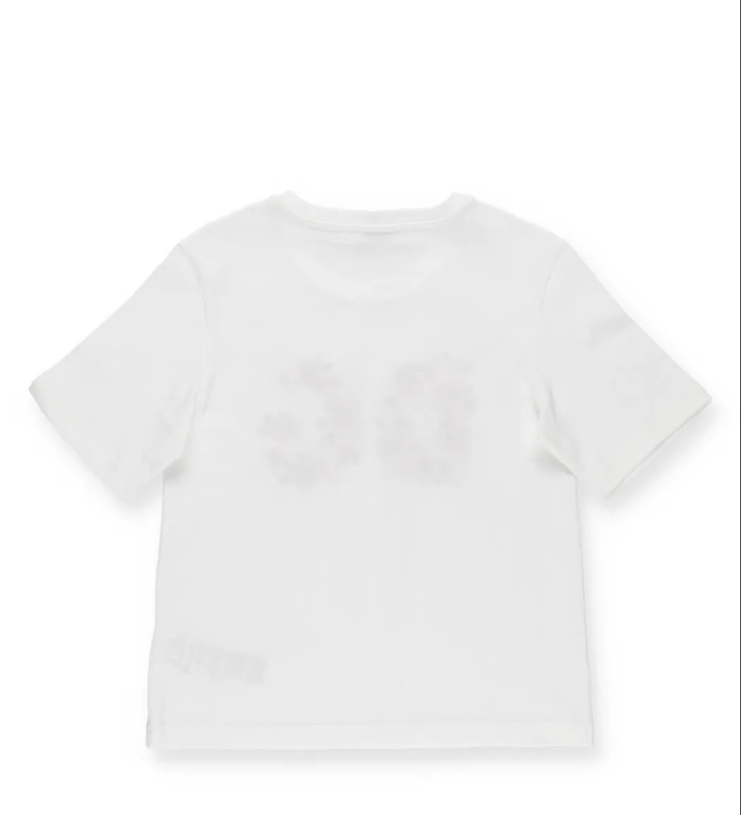 Dolce & Gabbana Kids Camellia Logo Print T-Shirt
