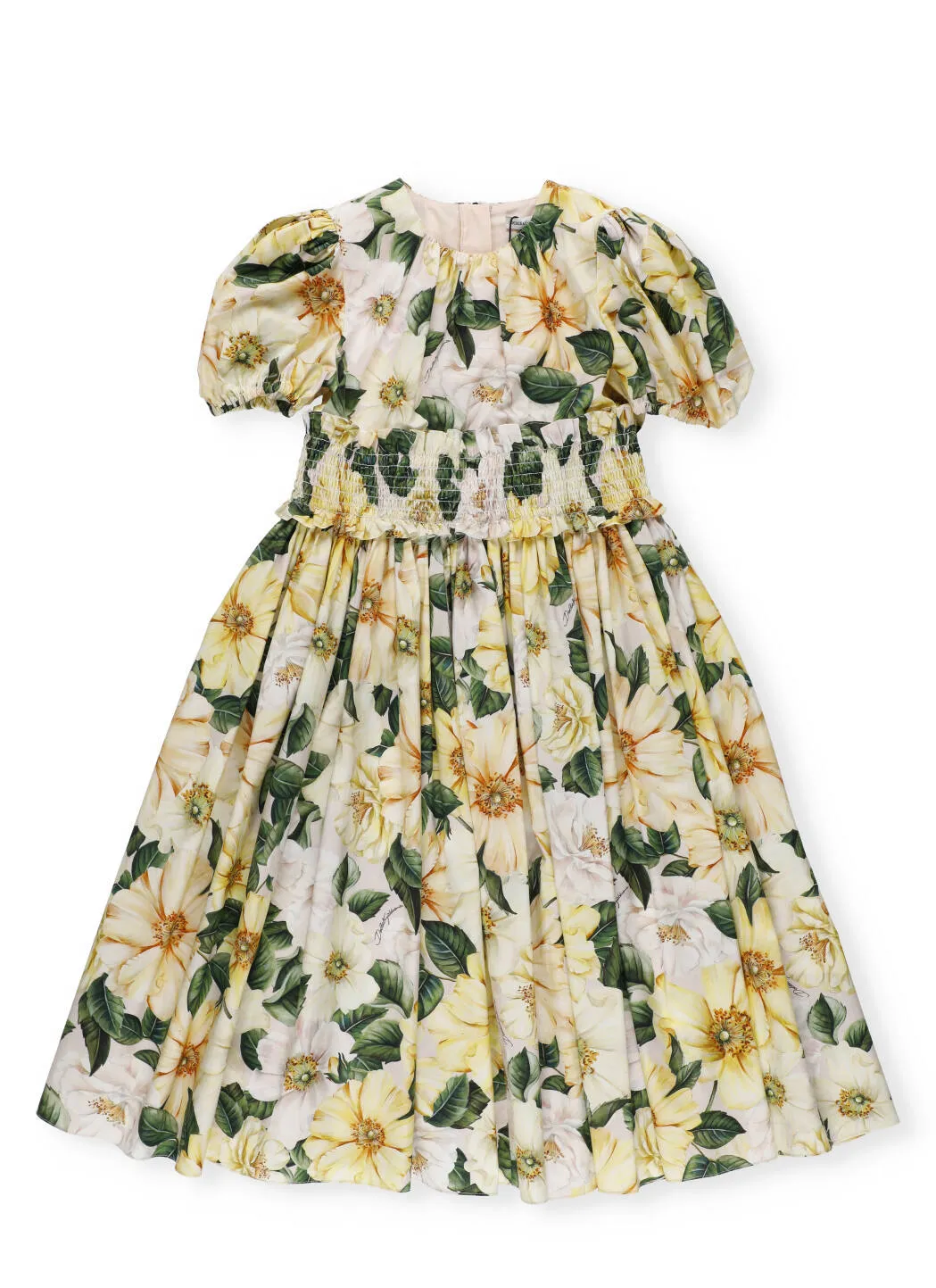 Dolce & Gabbana Kids Camellia Print Dress
