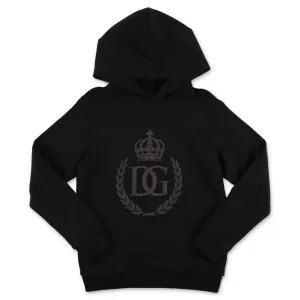 Dolce & Gabbana Kids DG Crown And Laurel Print Hoodie