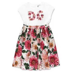 Dolce & Gabbana Kids Floral Logo Print Dress