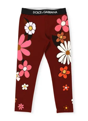 Dolce & Gabbana Kids Flower Printed Leggings