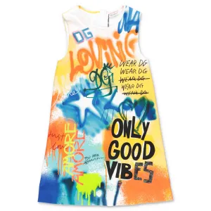 Dolce & Gabbana Kids Graphic Printed Sleeveless Dress