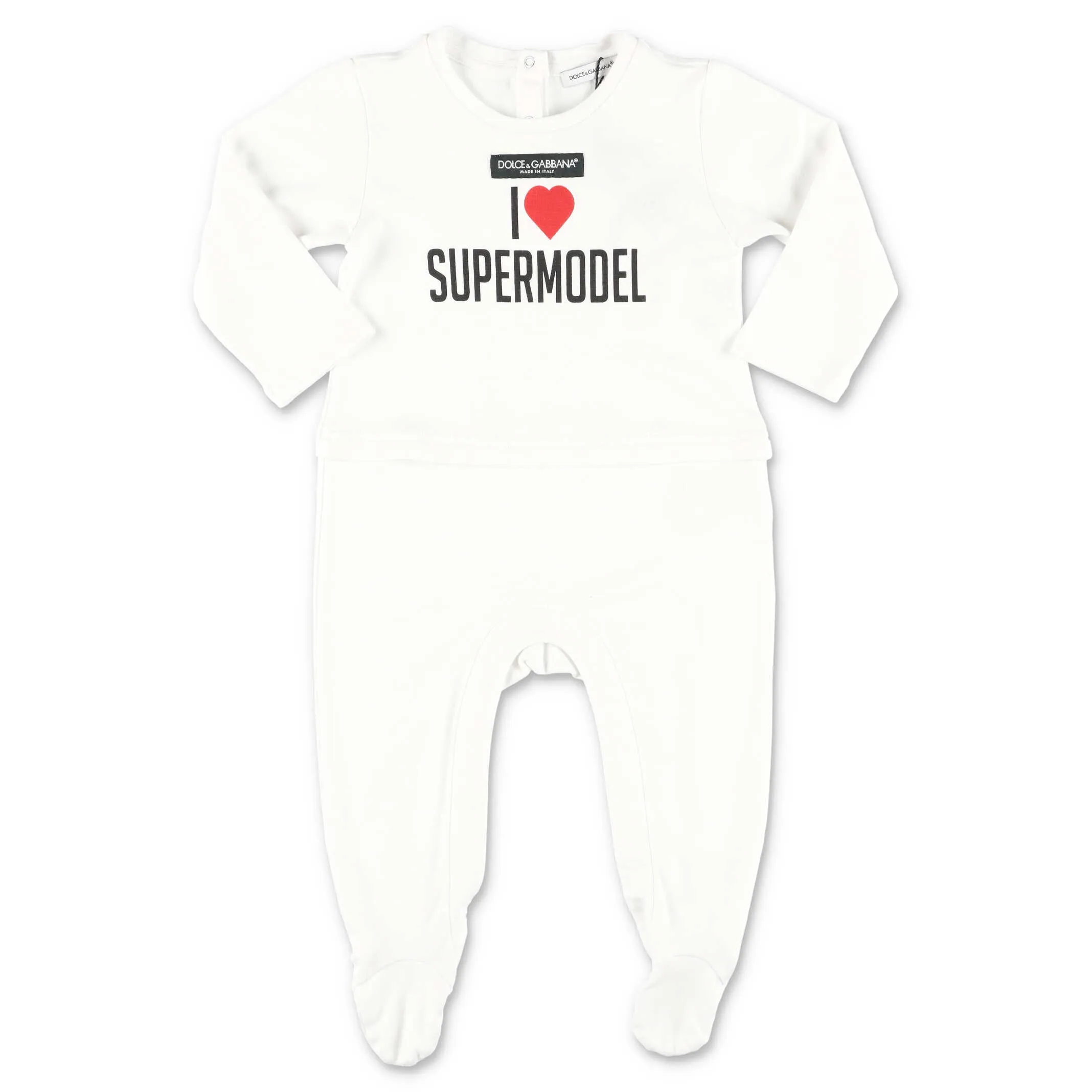 Dolce & Gabbana Kids I Love Supermodel Print Pyjama Three-Piece Set