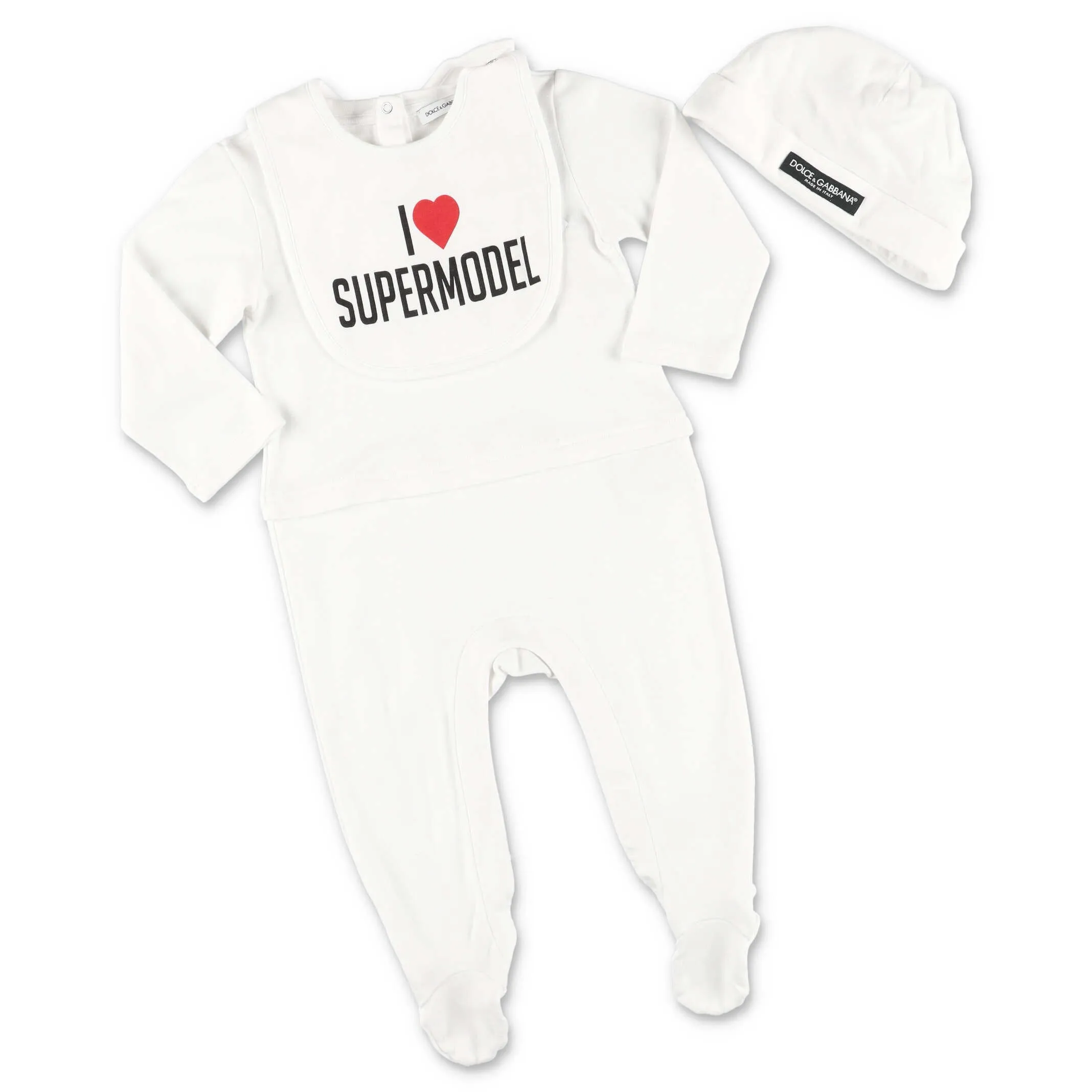 Dolce & Gabbana Kids I Love Supermodel Print Pyjama Three-Piece Set