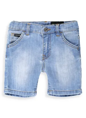 Dolce & Gabbana Kids Logo Patch Denim Shorts