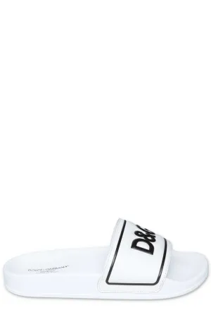 Dolce & Gabbana Kids Logo Print Slides