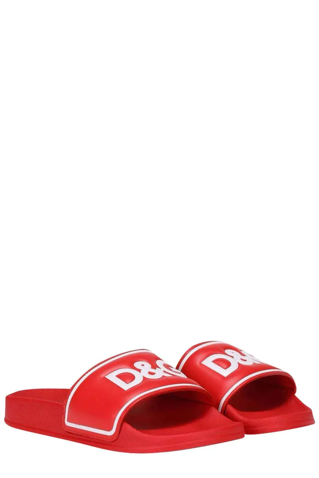 Dolce & Gabbana Kids Logo Print Slides