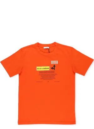 Dolce & Gabbana Kids Road Sign Print T-Shirt
