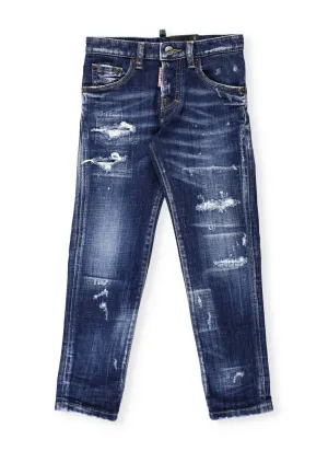 Dsquared2 Kids Distressed Slim-Fit Jeans