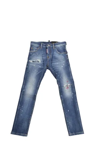 Dsquared2 Kids Distressed Slim Fit Jeans