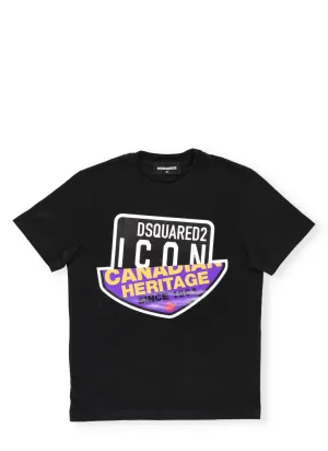 Dsquared2 Kids Graphic Icon Logo Print T-Shirt
