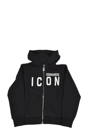 Dsquared2 Kids Icon Logo Printed Zip-Up Hoodie