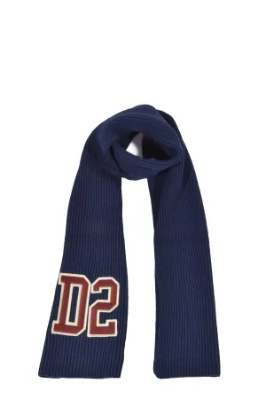 Dsquared2 Kids Logo Patch Ribbed Scarf