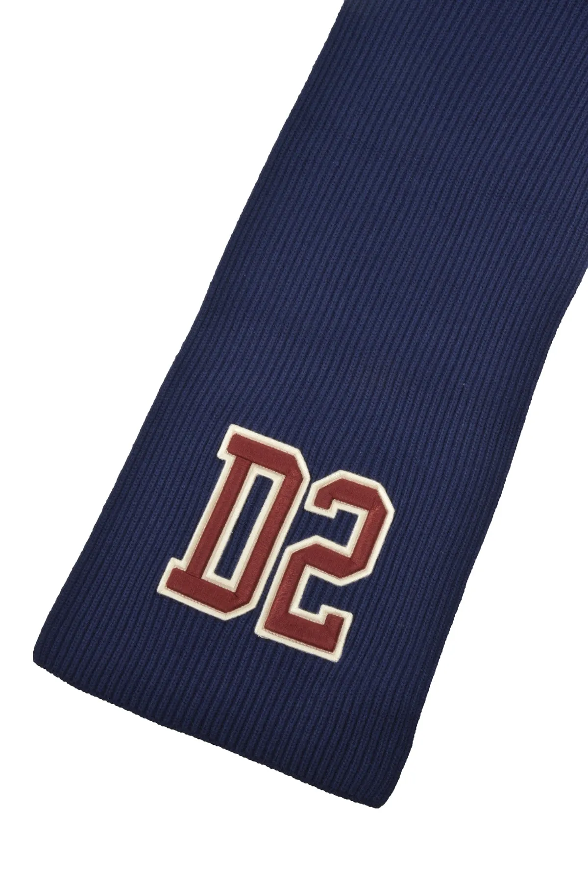 Dsquared2 Kids Logo Patch Ribbed Scarf