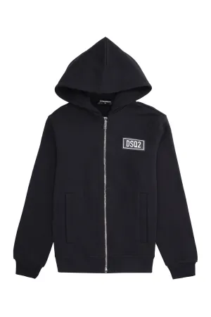 Dsquared2 Kids Logo Print Zipped Hoodie
