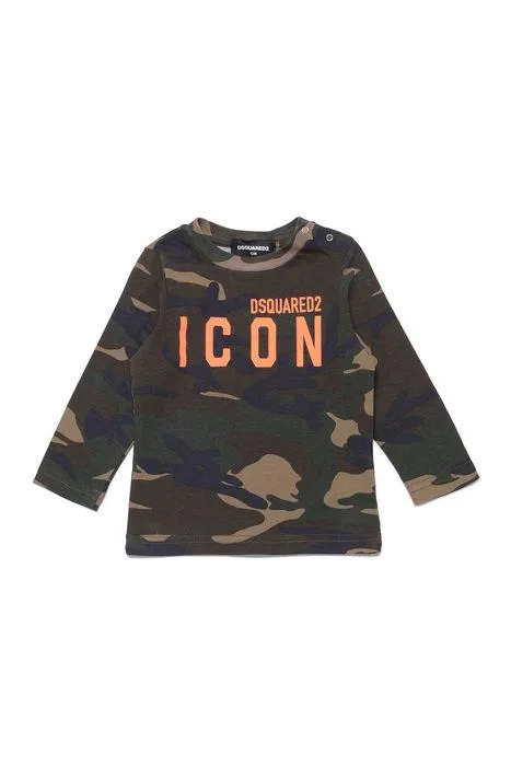 Dsquared2 Kids Logo Printed Camouflage Long Sleeved Sweatshirt