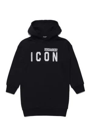 Dsquared2 Kids Logo Printed Embellished Hoodie Dress