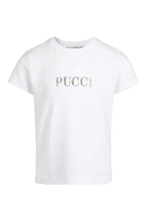 Emilio Pucci Junior Logo Printed Crewneck T-Shirt
