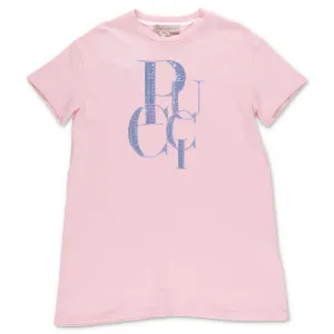 Emilio Pucci Junior Sequin Logo T-Shirt Dress
