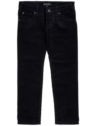 Emporio Armani Kids Corduroy Straight Leg Pants