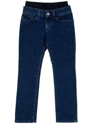 Emporio Armani Kids Elasticated Waistband Jeans