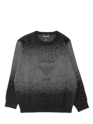 Emporio Armani Kids Logo Embroidered Crewneck Pullover