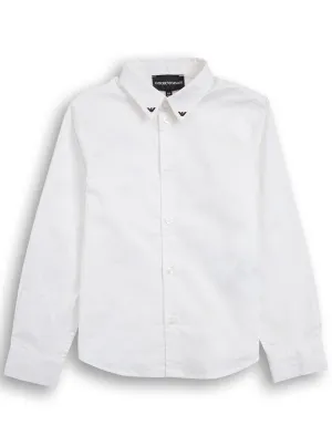 Emporio Armani Kids Logo Embroidered Shirt